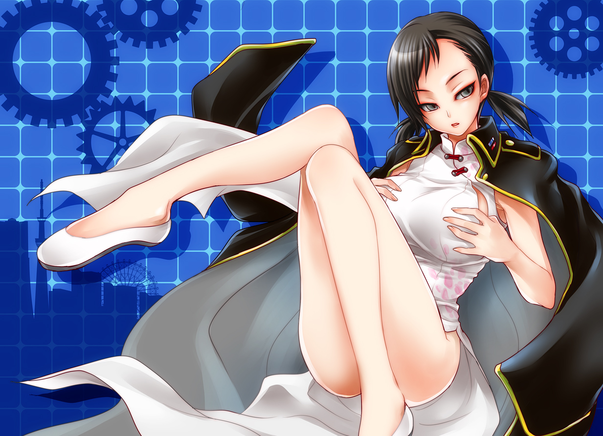 chinese_clothes, chinese_dress, dress, kanno_fumi, lilysick, megami_ibunroku_devil_survivor
