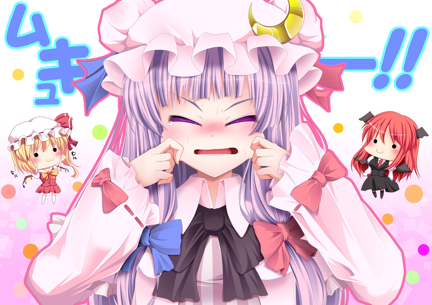 chibi, demon, flandre_scarlet, fule, koakuma, patchouli_knowledge, touhou, vampire