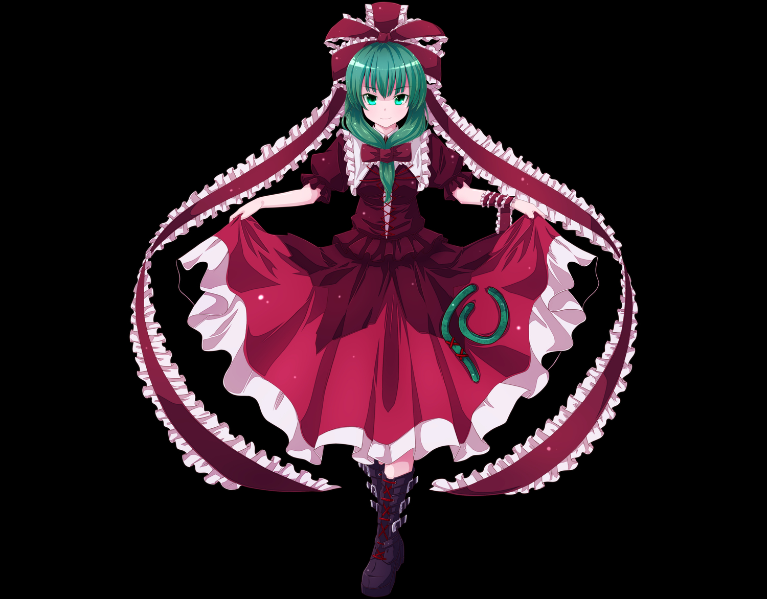 kagiyama_hina, nikka, touhou, transparent