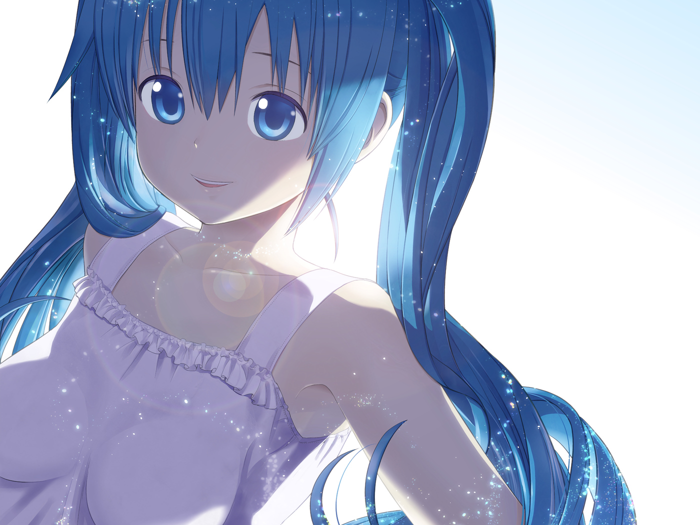 blue_eyes, blue_hair, dress, filtration, hatsune_miku, twintails, vocaloid