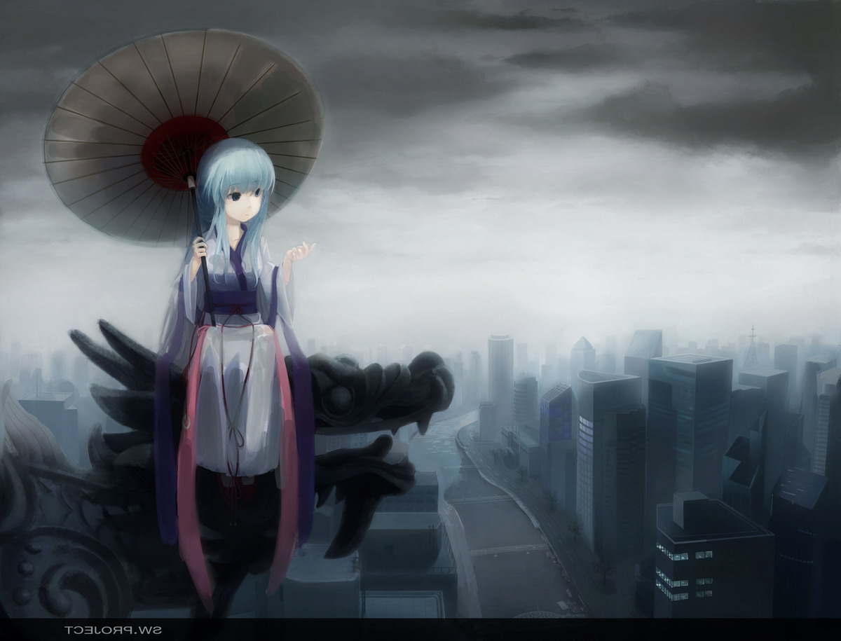 building, umbrella, yunohara_konomi