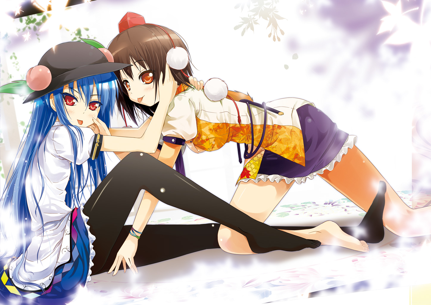 hinanawi_tenshi, porurin, shameimaru_aya, touhou