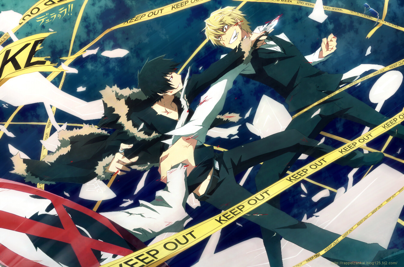 all_male, blood, durarara!!, heiwajima_shizuo, male, orihara_izaya