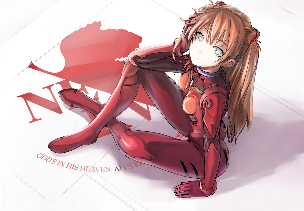 bodysuit, brown_hair, neon_genesis_evangelion, skintight, soryu_asuka_langley, tea_(nakenashi)