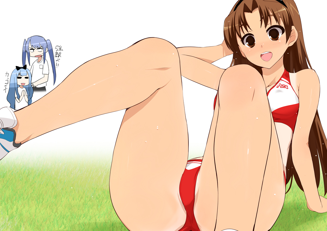 baby_princess, brown_eyes, brown_hair, gym_uniform, kusaka_souji, tagme_(character)