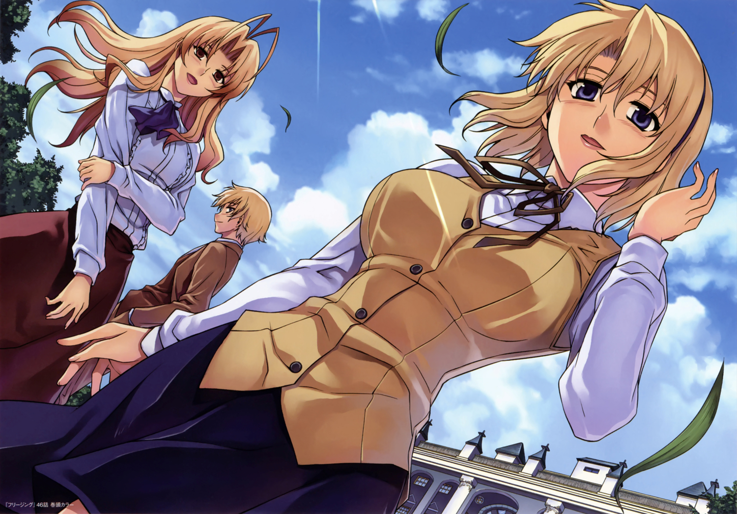 blonde_hair, bridget_satellizer, freezing, kim_kwang-hyun, scan, school_uniform