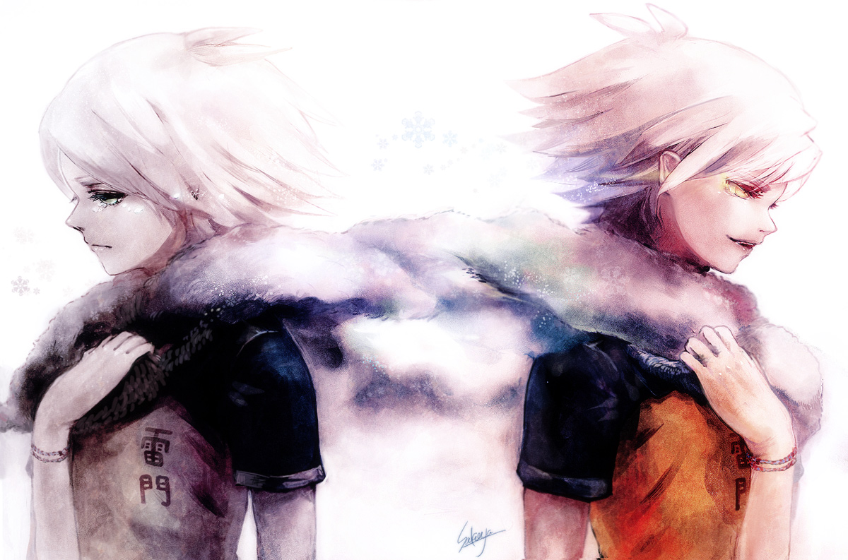 blue_eyes, fang, fubuki_atsuya, fubuki_shirou, inazuma_eleven, sakaya313, white_hair, yellow_eyes