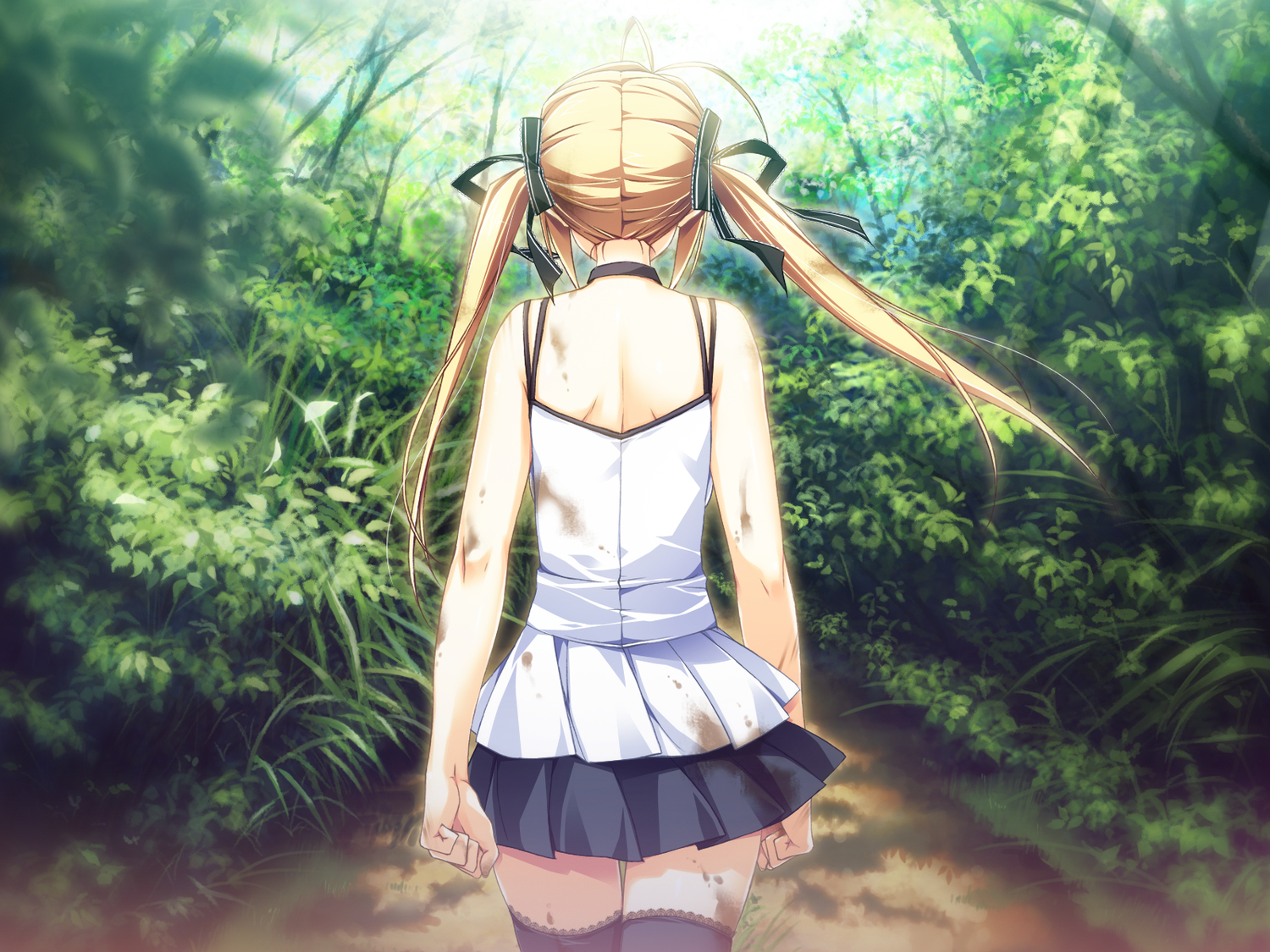 akabeisoft2, blonde_hair, game_cg, kamiyama_reika, kourin_no_machi_lavender_no_shoujo, thighhighs, twintails, yuuki_hagure