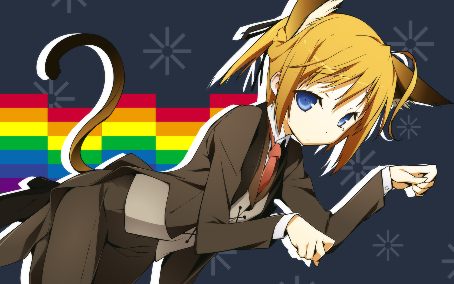 animal_ears, blonde_hair, blue_eyes, catgirl, kikuchi_seiji, konoe_subaru, mayo_chiki!