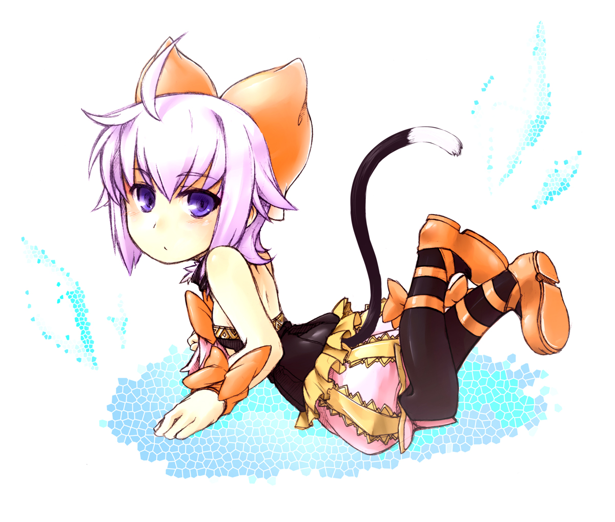 crystal_chronicles, echoes_of_time, final_fantasy, pantyhose, purple_eyes, sherlotta, tail