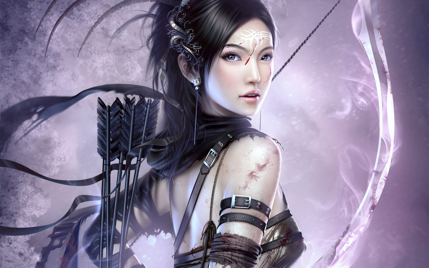 blood, bow_(weapon), mario_wibisono, realistic, weapon