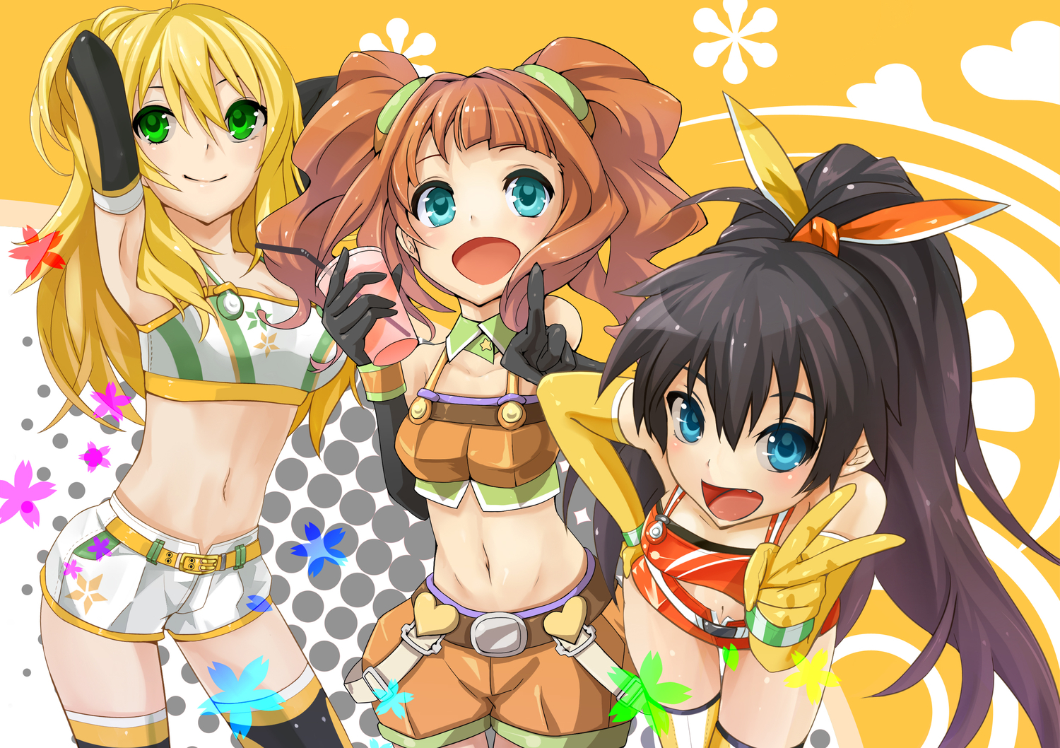 ganaha_hibiki, hoshii_miki, idolmaster, pondel, takatsuki_yayoi