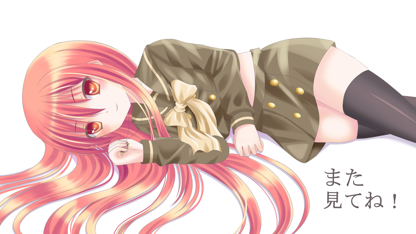 ikeda_yuuki, long_hair, necklace, red_eyes, red_hair, school_uniform, shakugan_no_shana, shana