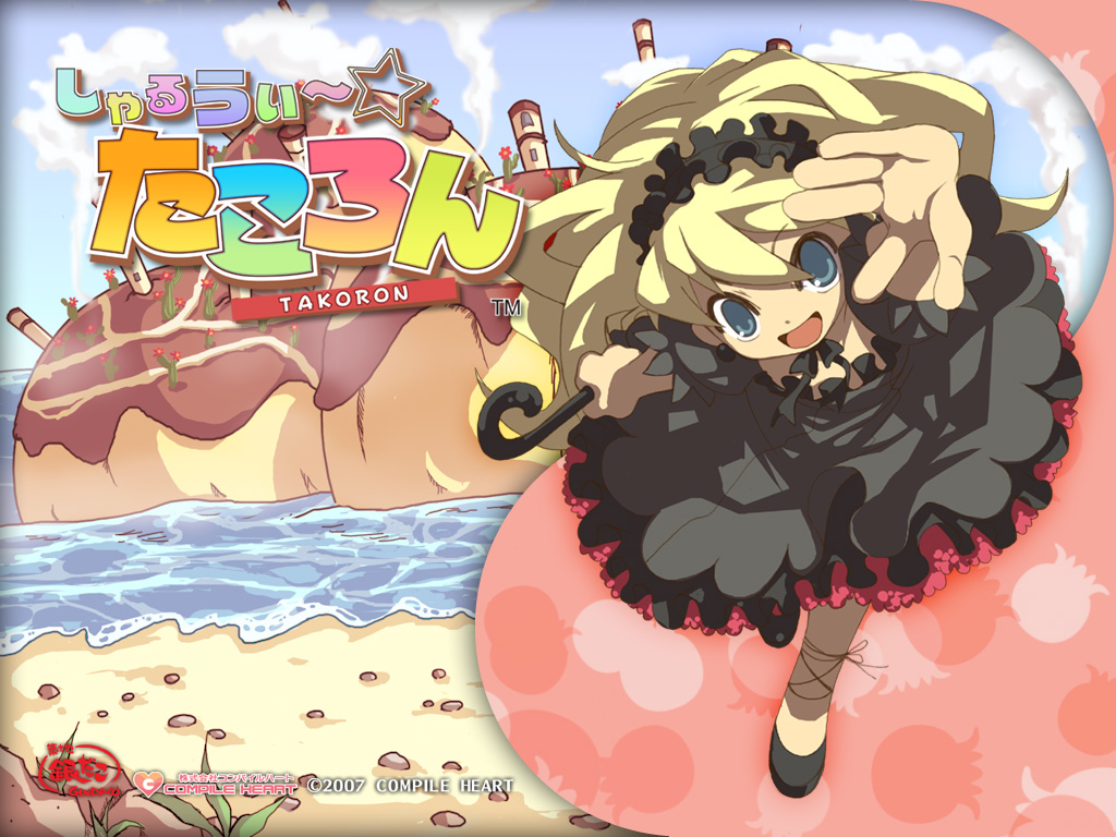blonde_hair, blue_eyes, compile_heart, dress, gothic, goth-loli, headband, koron, lolita_fashion, long_hair, takoron