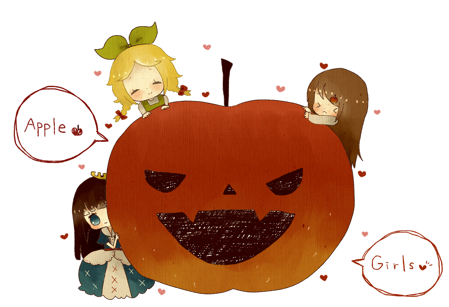 blonde_hair, brown_hair, halloween, idoko, schneewittchen, sound_horizon, yield_(sound_horizon)