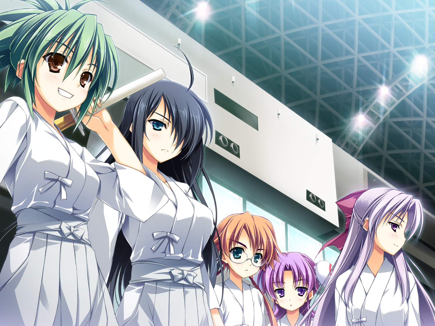 akabeisoft2, akatsuki_setsuna, blue_eyes, brown_eyes, game_cg, glasses, group, japanese_clothes
