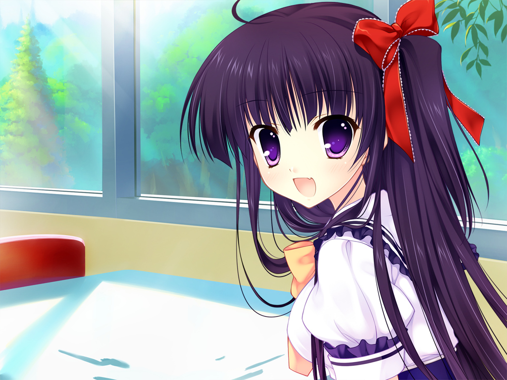 fang, game_cg, long_hair, mitha, nanawind, purple_eyes, purple_hair, school_uniform