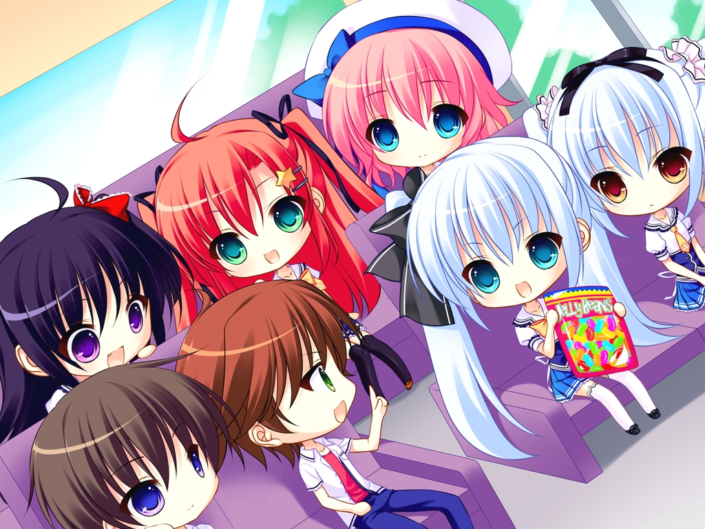 amagami_akito, aqua_eyes, blue_eyes, brown_eyes, brown_hair, chibi, game_cg, green_eyes
