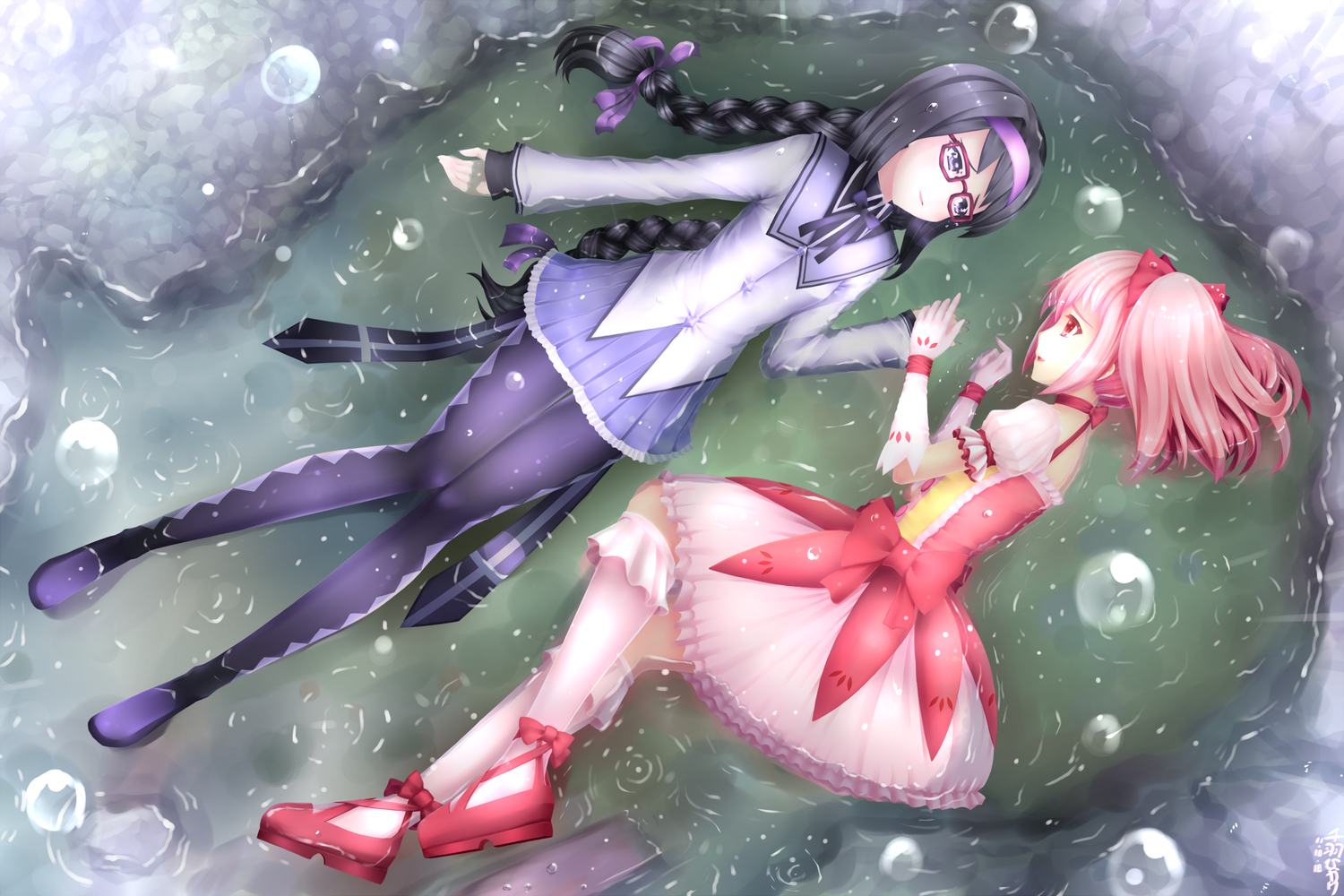 akemi_homura, kaname_madoka, mahou_shoujo_madoka_magica, senba_hikari