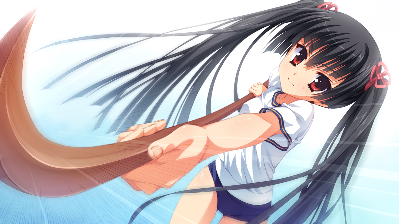 black_hair, bloomers, game_cg, gym_uniform, kobuichi, masamune_shizuru, noble_works, red_eyes
