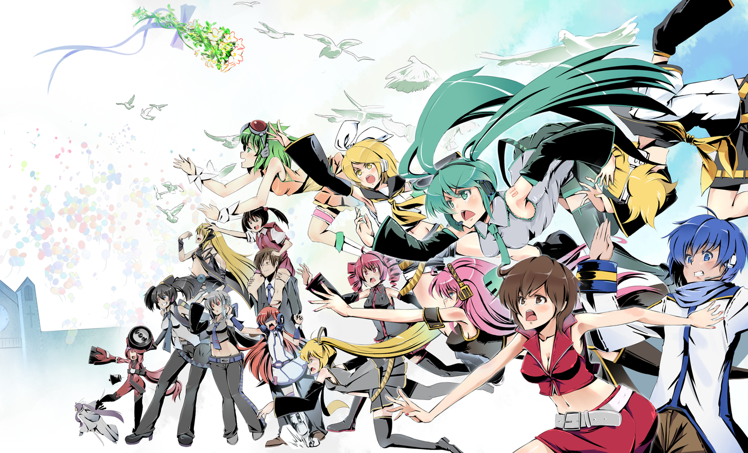 akita_neru, group, gumi, hatsune_miku, hiyama_kiyoteru, kaai_yuki, kagamine_len, kagamine_rin