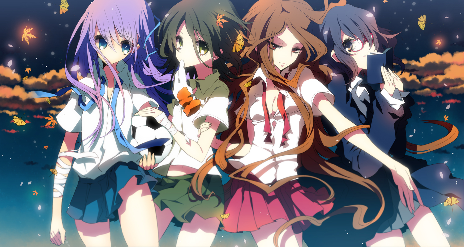inazuma_eleven, kino_aki, kudou_fuyuka, otonashi_haruna, raimon_natsumi, rugo