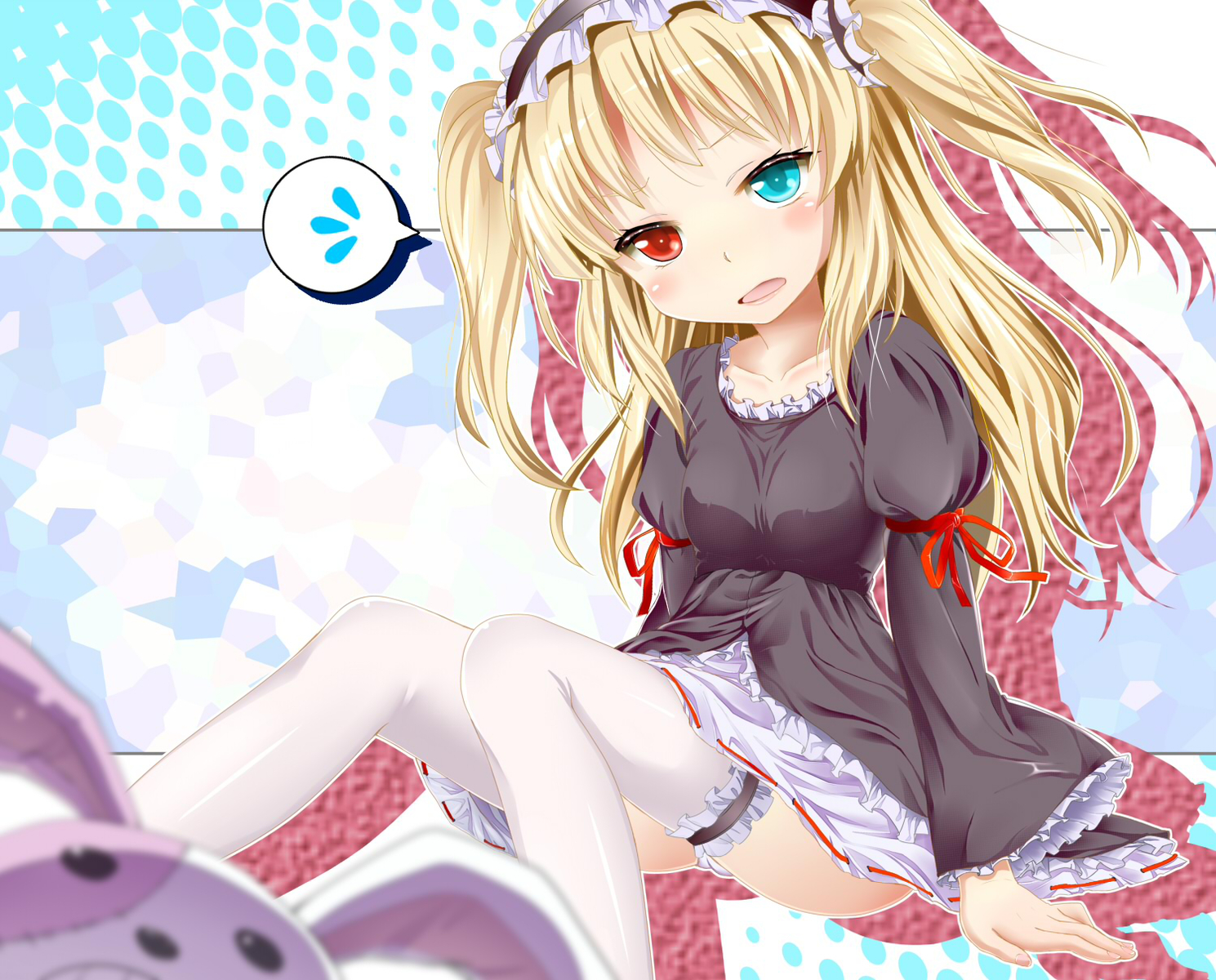 bicolored_eyes, blonde_hair, boku_wa_tomodachi_ga_sukunai, goth-loli, hasegawa_kobato, loli, lolita_fashion, mokyutan