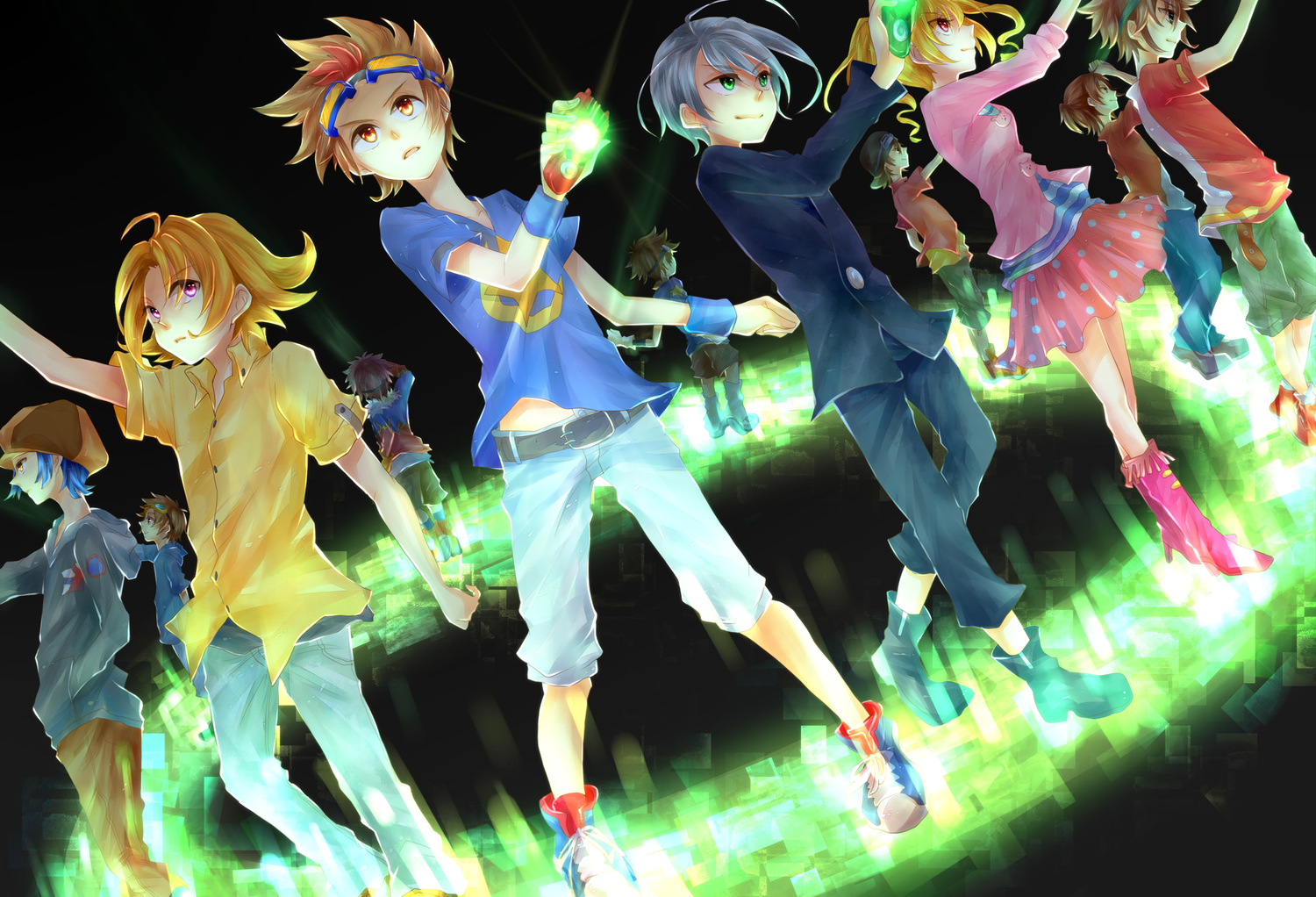 akashi_tagiru, amano_yuu, daimon_masaru, digimon, digimon_adventure, kanbara_takuya, kudou_taiki, matsuda_takato