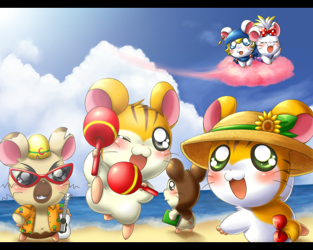 aimi_(artist), boss, glasses, hamtaro, maxwell, sandy, stan
