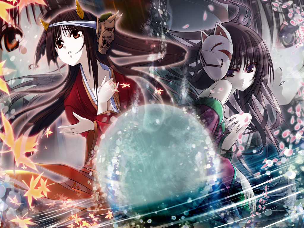 hinomoto_oniko, japanese_clothes, long_hair, mask, tagme
