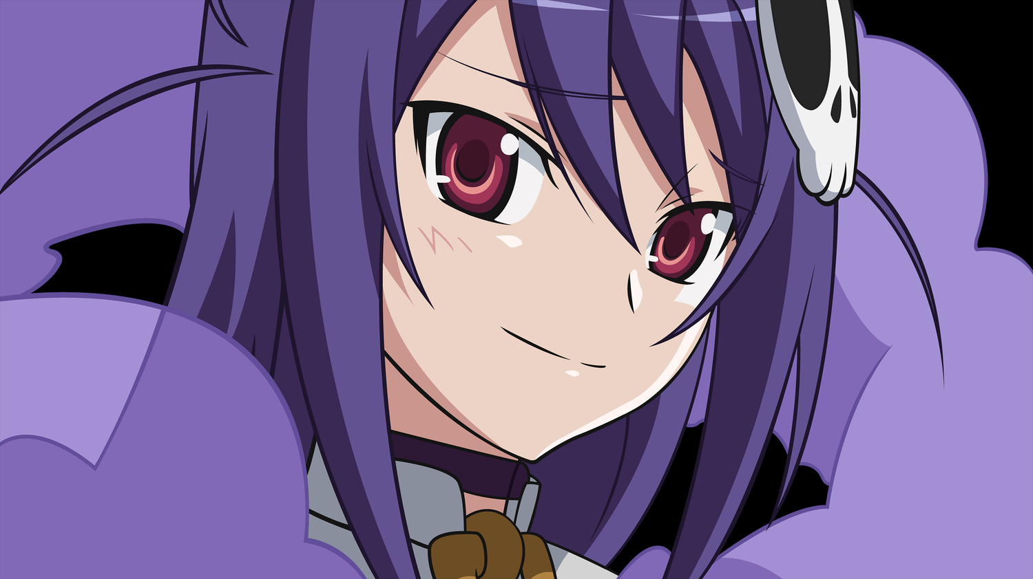 haqua_du_lot_herminium, kami_nomi_zo_shiru_sekai, long_hair, purple_hair, red_eyes, transparent, vector