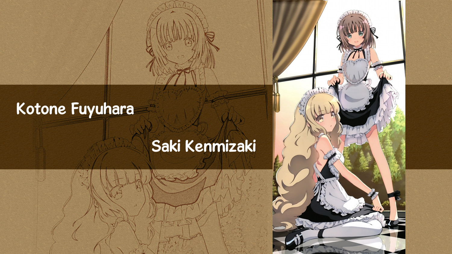 bou, fuyuhara_kotone, kenmizaki_saki, maid, ore_no_kanojo_wa_maria_sama_imouto_wa_goshujin_sama, skirt, skirt_lift