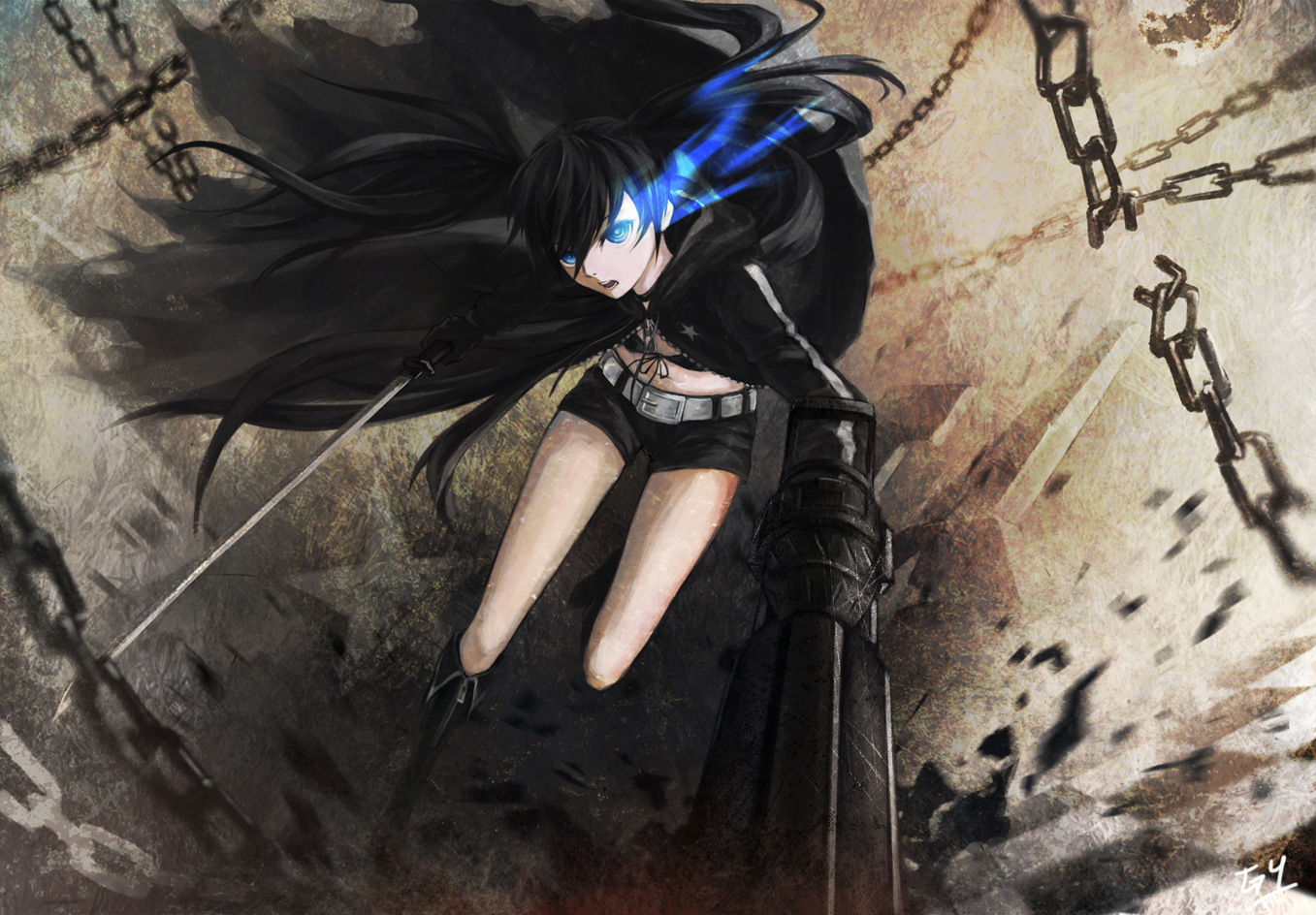 black_rock_shooter, gyicarus, kuroi_mato