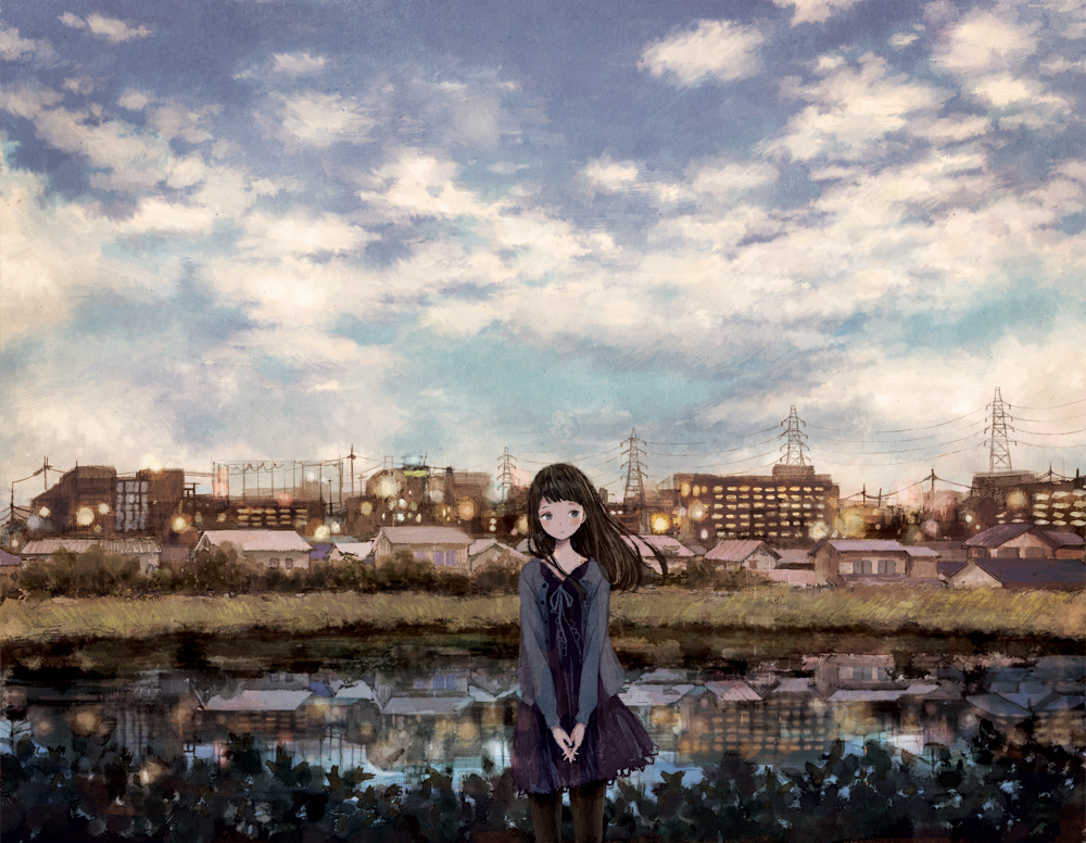 clouds, original, scenic, sky, water, yuuko_(nora0x0)