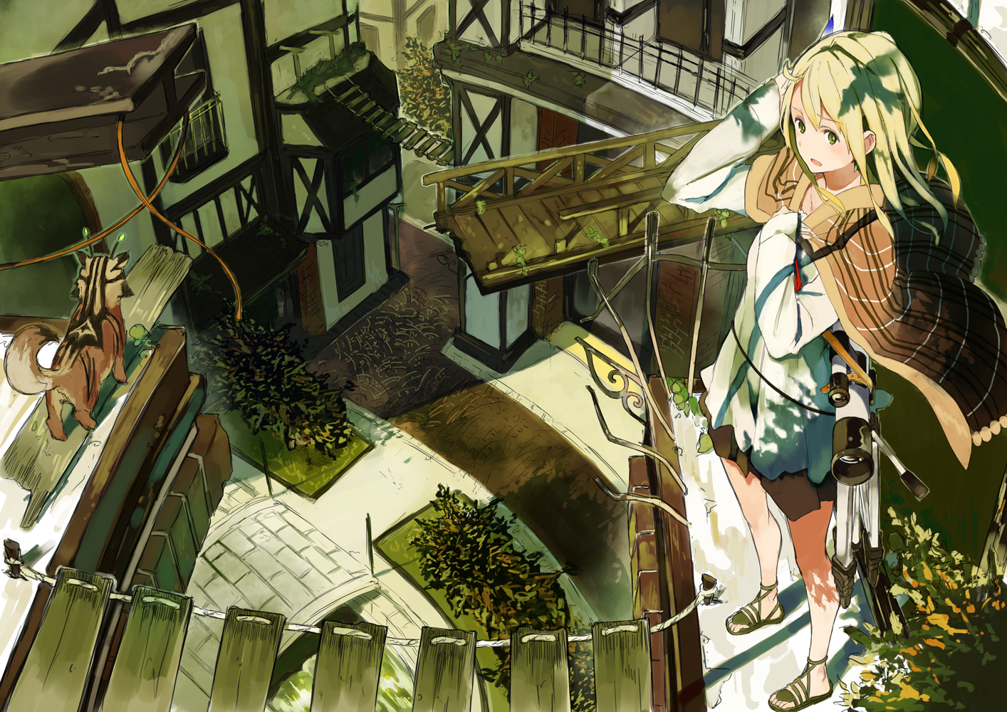 animal, blonde_hair, cat, mk_(masatusaboten), original, tagme