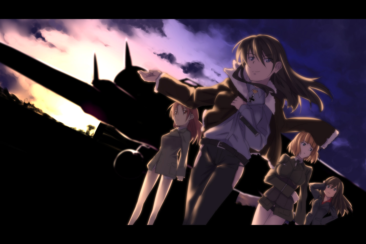 adolfine_galland, federica_n_doglio, gundula_rall, jpeg_artifacts, minna-dietlinde_wilcke, strike_witches
