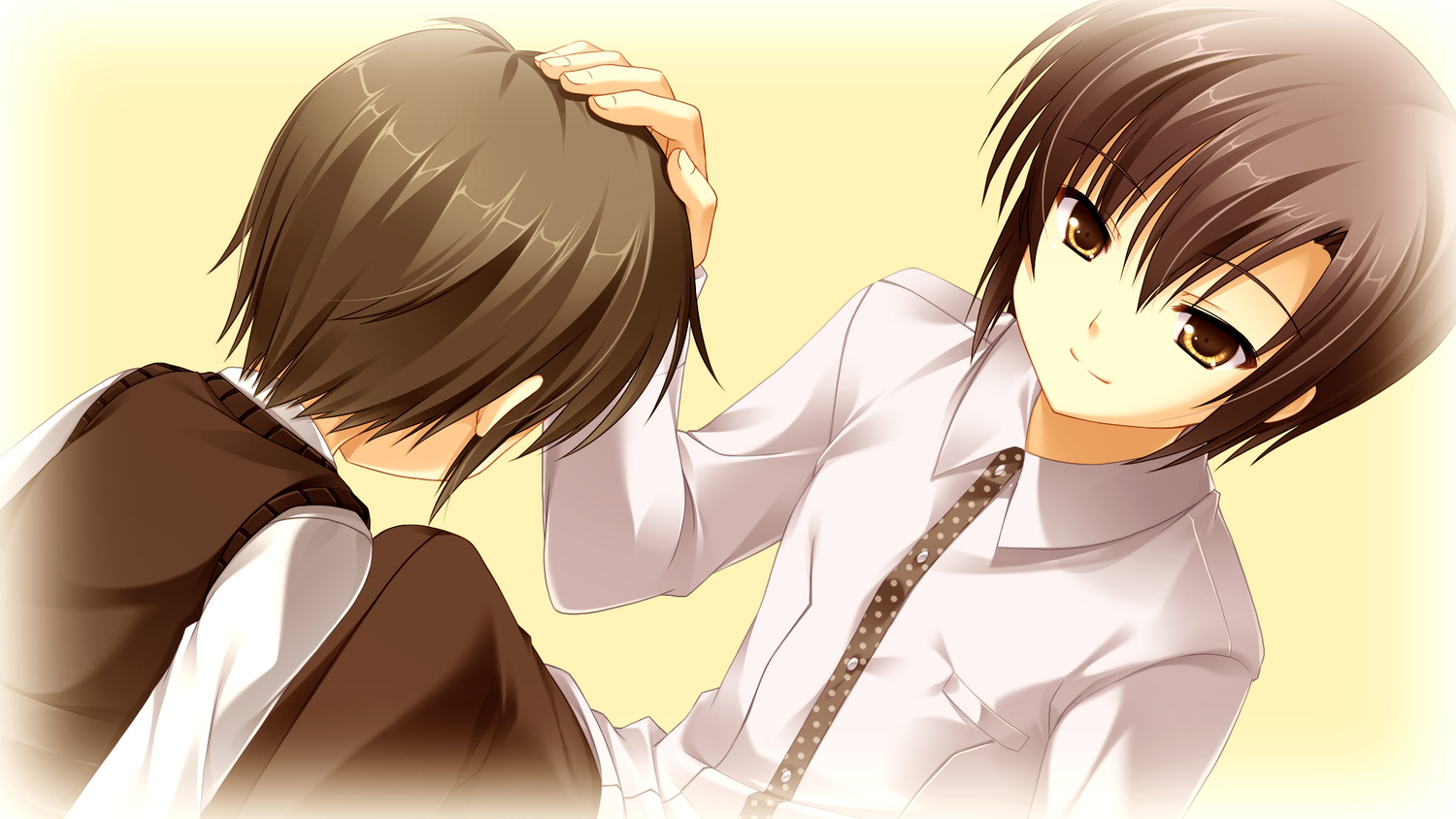 all_male, brown_eyes, brown_hair, cabbit, game_cg, kai_(midori_no_umi), male, midori_no_umi