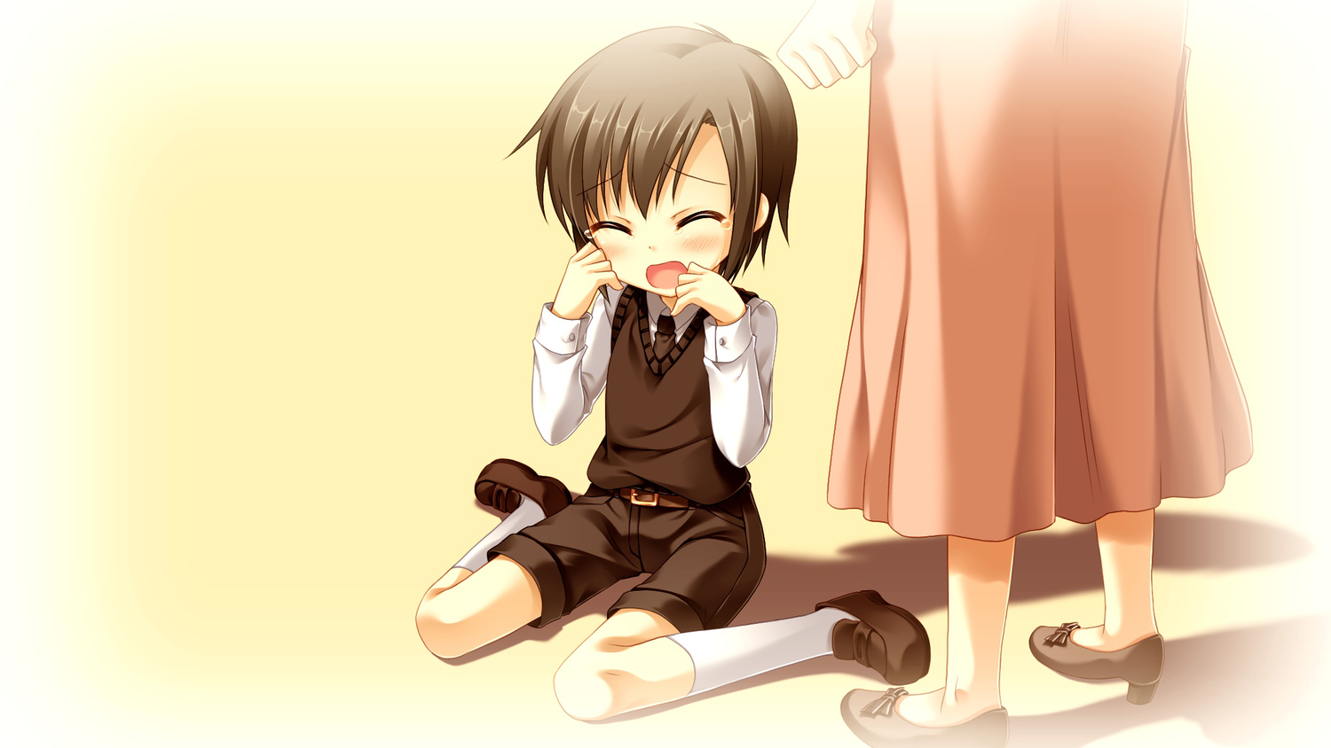 brown_hair, cabbit, crying, game_cg, kai_(midori_no_umi), male, midori_no_umi, short_hair