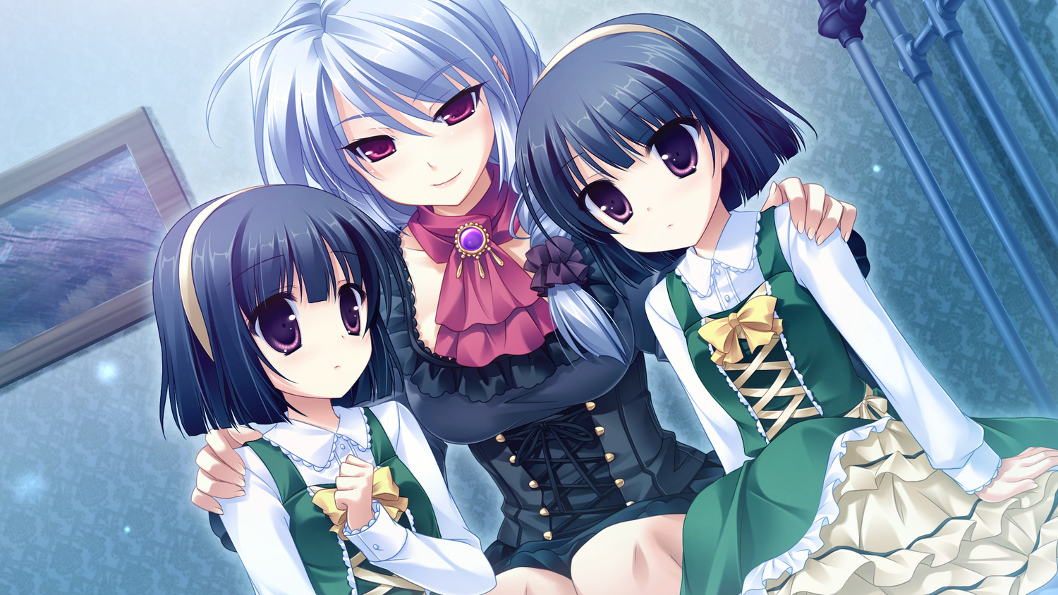 black_hair, cabbit, dress, game_cg, gothic, goth-loli, loli, lolita_fashion