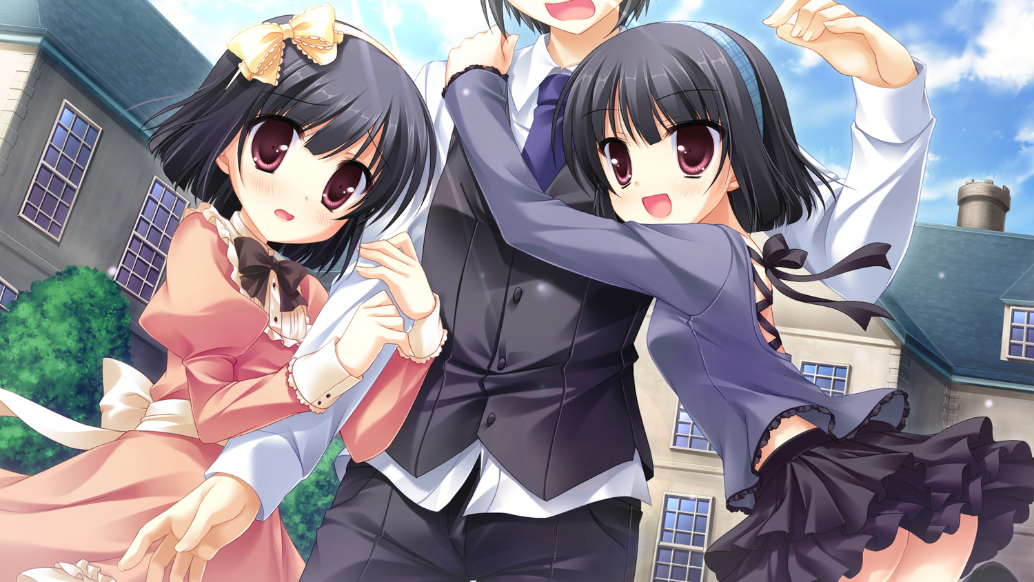 black_hair, cabbit, dress, game_cg, headband, kai_(midori_no_umi), loli, lolita_fashion