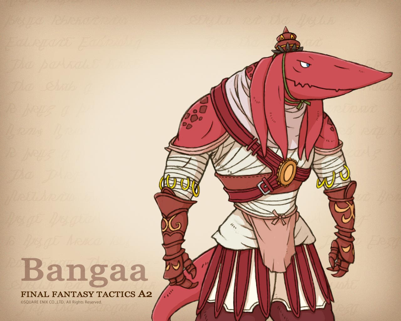 bandage, bangaa, blue_eyes, final_fantasy, final_fantasy_tactics_a2, gloves, hat, tail