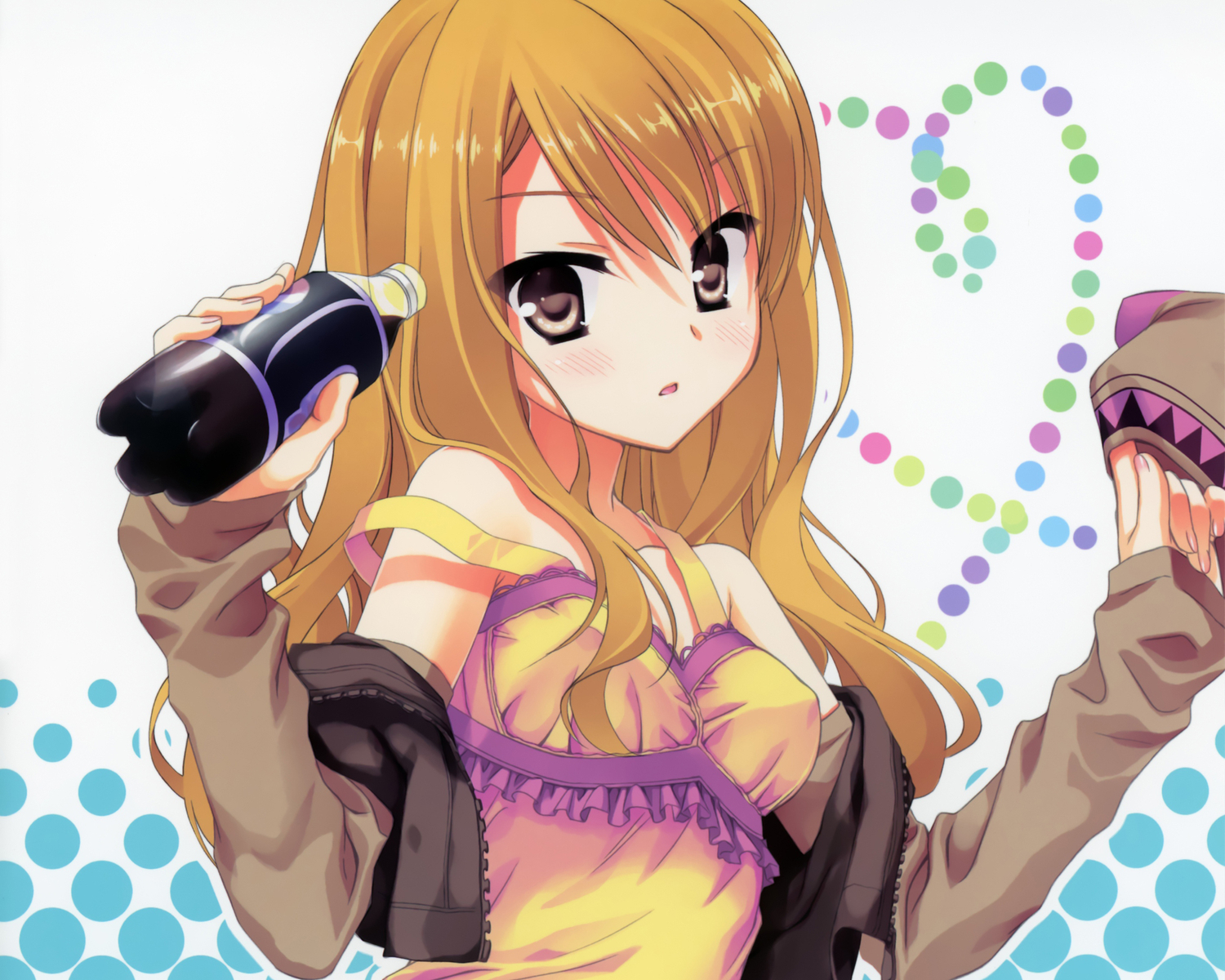 drink, karina_lyle, muririn, orange_hair, tiger_&_bunny