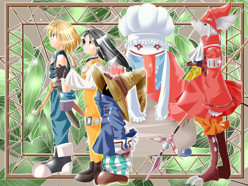 final_fantasy, final_fantasy_ix, freya_crescent, garnet_til_alexandros_xvii, quina_quen, vivi_orunitia, zidane_tribal