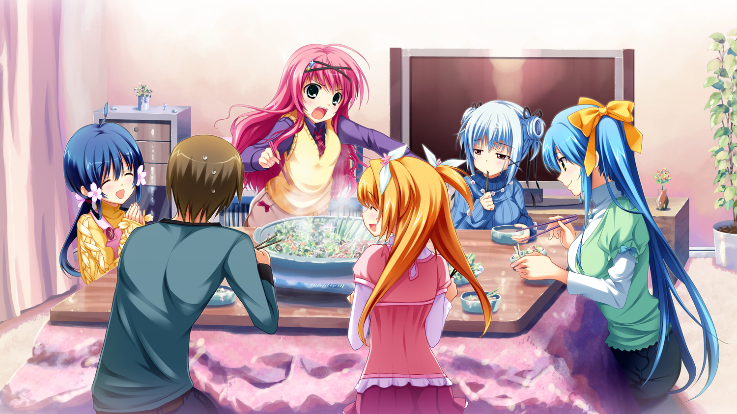 asa_project, game_cg, hiiragi_akeo, kinomoto_hana, kinomoto_kisa, kinomoto_mayo, kinomoto_misaki, kinomoto_nokia