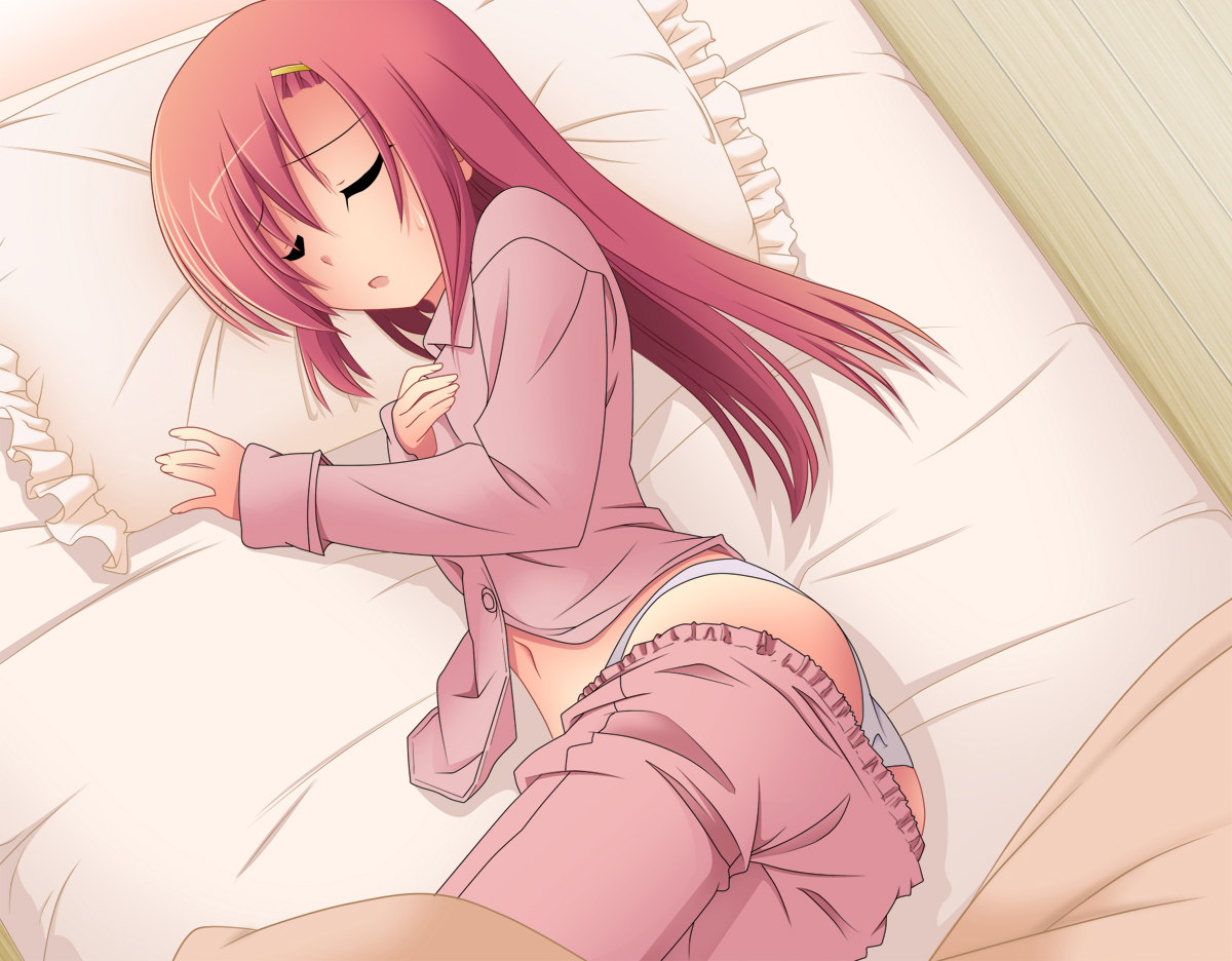 hata_kenjirou, hayate_no_gotoku, katsura_hinagiku, pajamas, panties, sleeping, underwear
