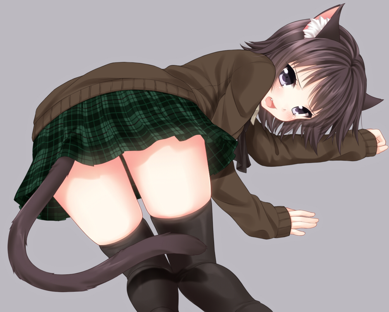 animal_ears, boku_wa_tomodachi_ga_sukunai, etou_(cherry7), gray, mikazuki_yozora, tail