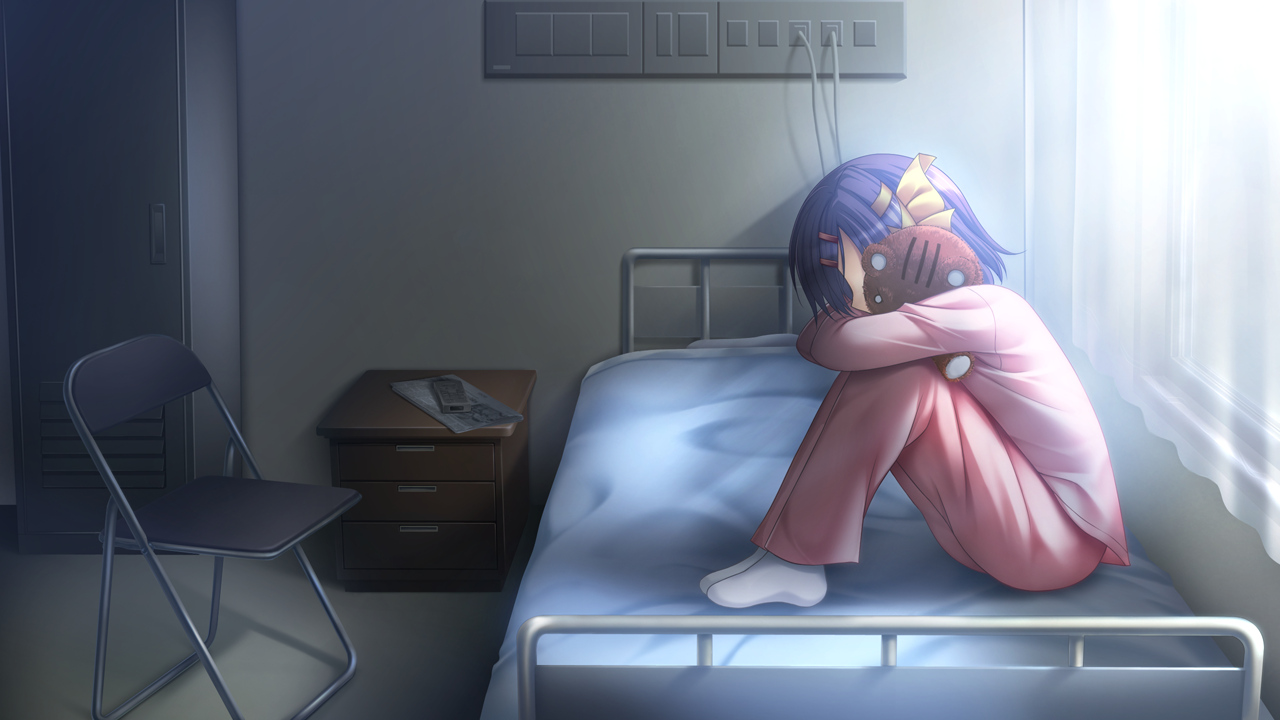 game_cg, ikura_nagisa, katase_aki, mashiro_summer, pajamas, short_hair