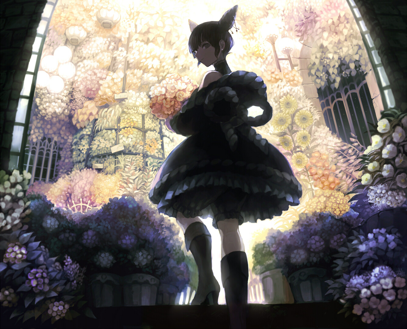 dress, flowers, mikebosi, original