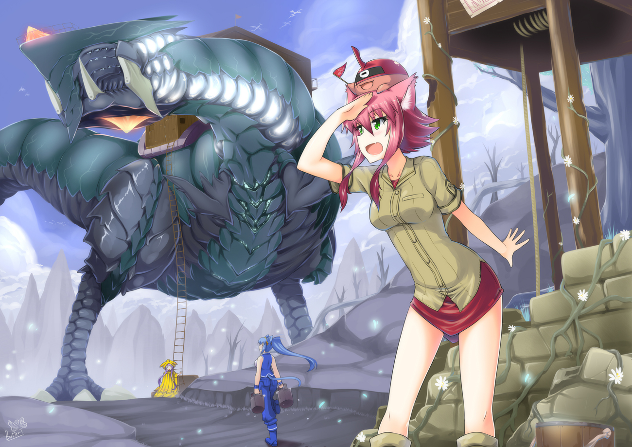 animal_ears, butter-t, flowers, kenchan, original, tagme