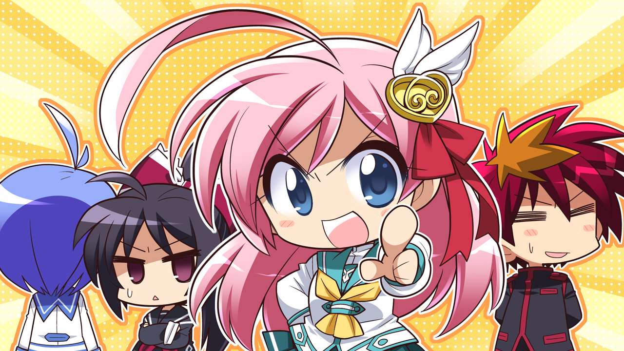 akashima_ayumu, chibi, game_cg, group, kikouyoku_senki_tenkuu_no_yumina, komowata_haruka, kurokawa_kirara, midorishita_yumina, okitsu_ai, school_uniform